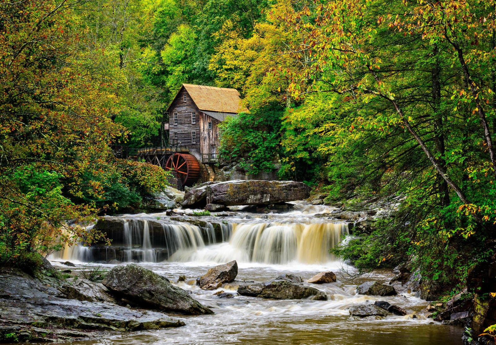 Wallpapers West Virginia Glade Creek Mill river on the desktop