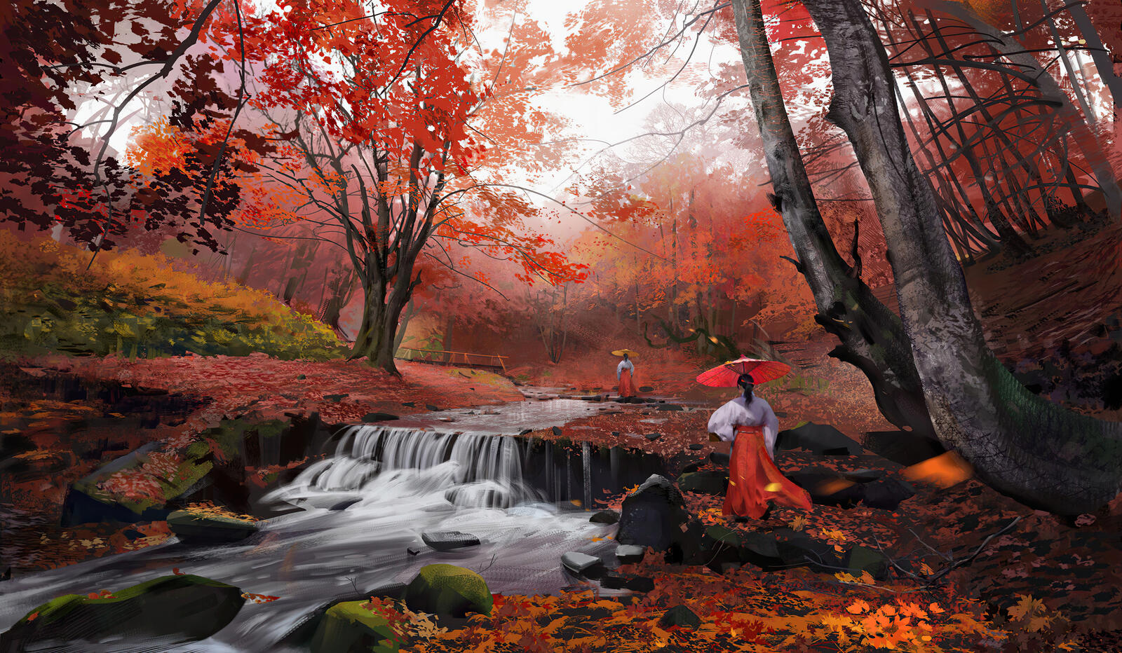Wallpapers artist autumn forest on the desktop