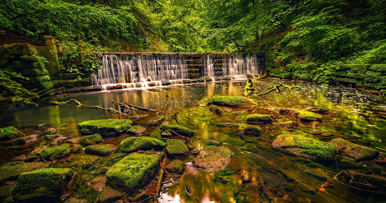 Бесплатное фото Фото про лес, водопад
