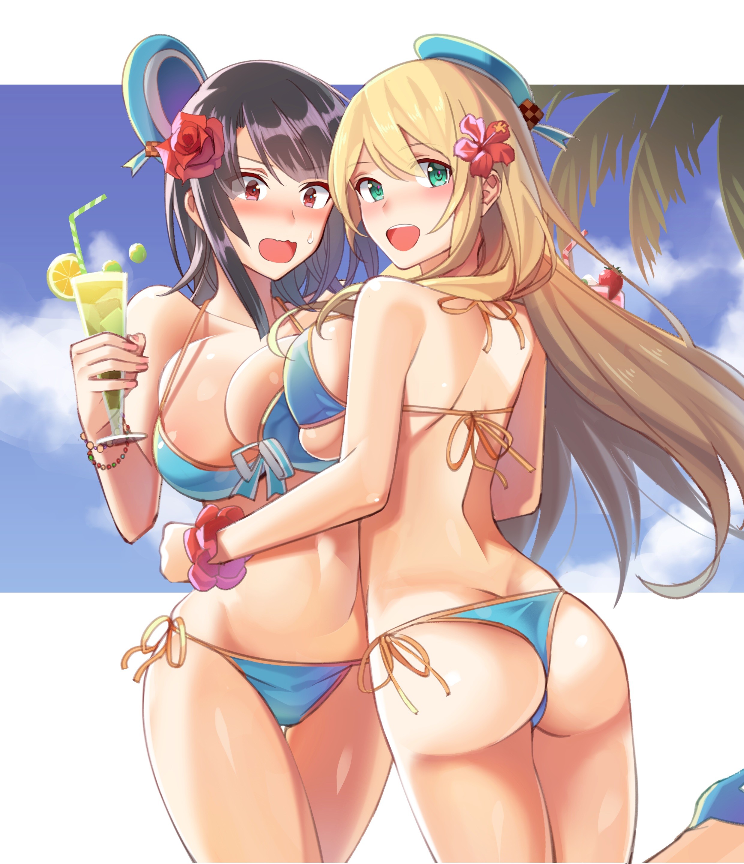 Wallpapers anime girls bikini blonde on the desktop