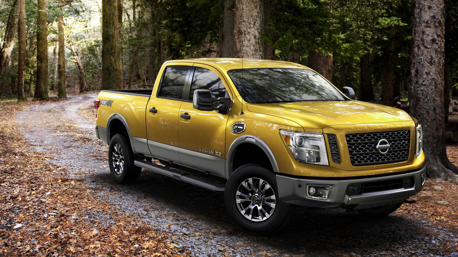Wallpapers Nissan pickup yellow on the desktop