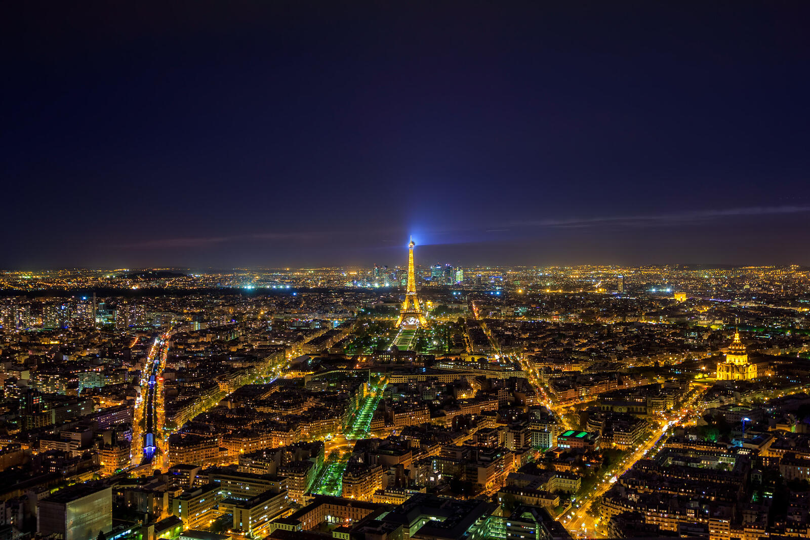 Wallpapers Paris Eiffel Tower city night on the desktop