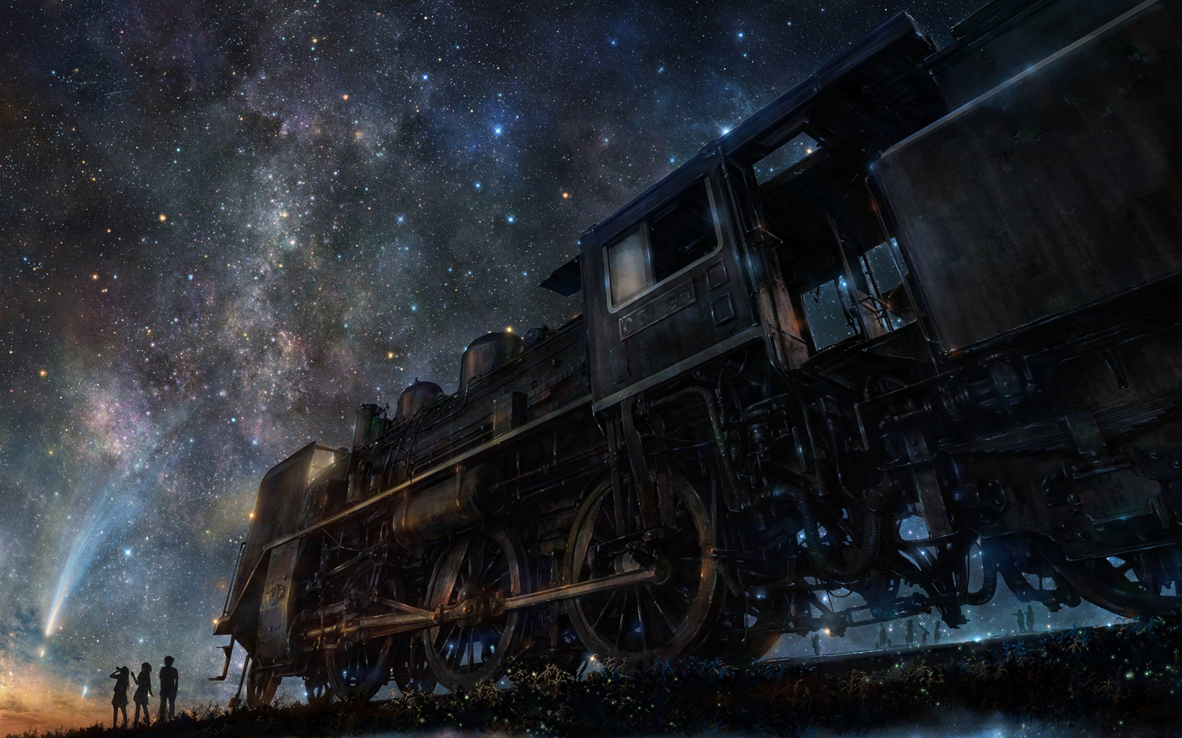 Фото бесплатно звезды, поезда, паровоз