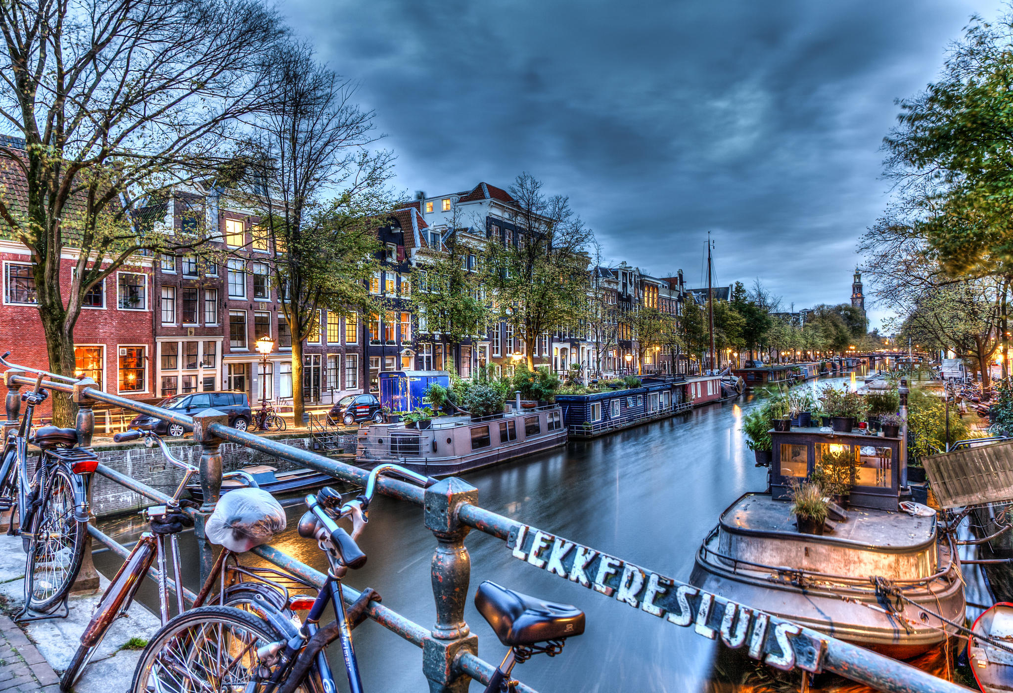 Wallpapers Amsterdam cityscape river on the desktop