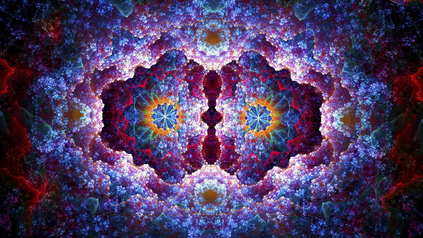 Wallpapers fractal art geometric illusion on the desktop