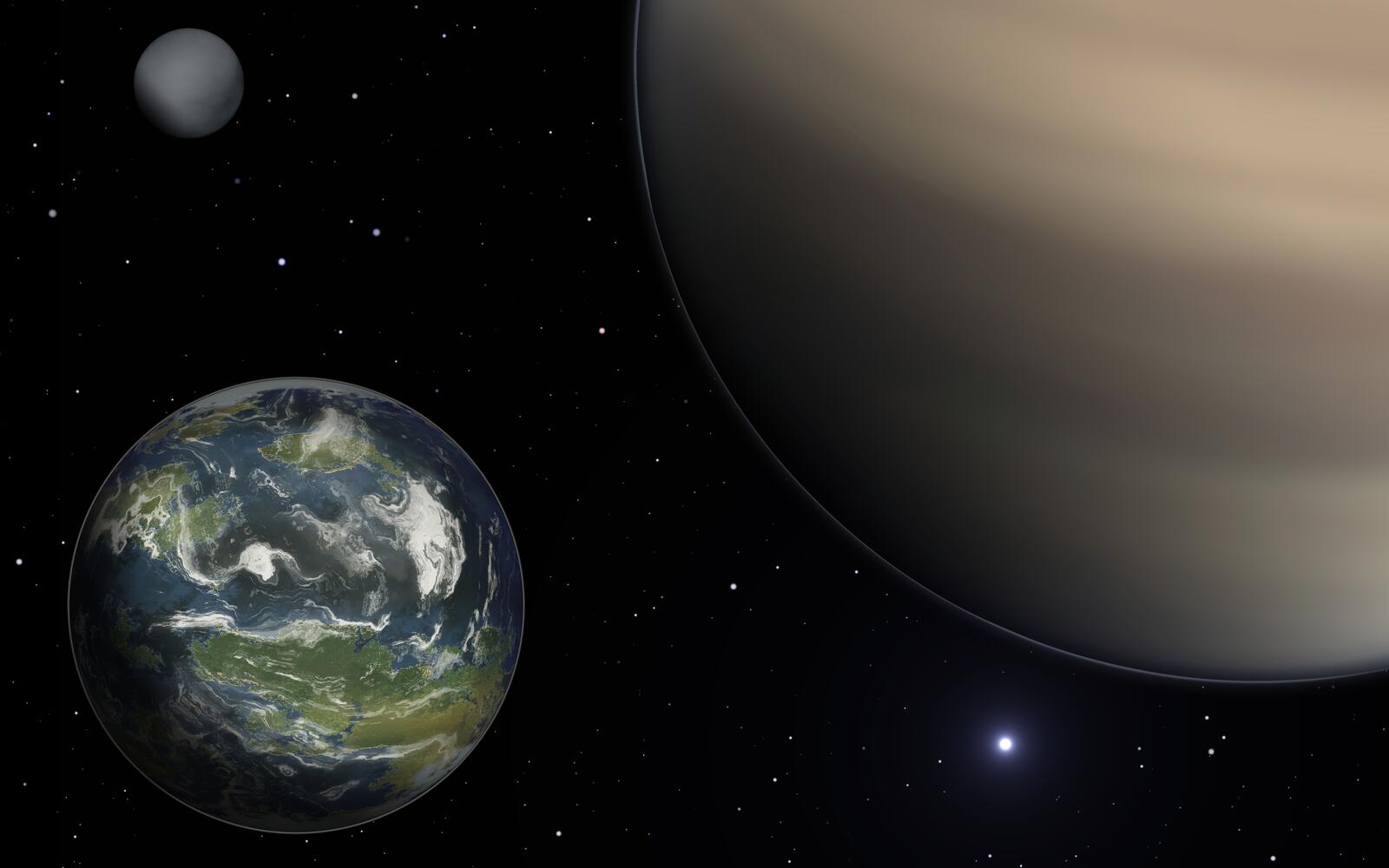 Обои Юпитер земля космос на рабочий стол