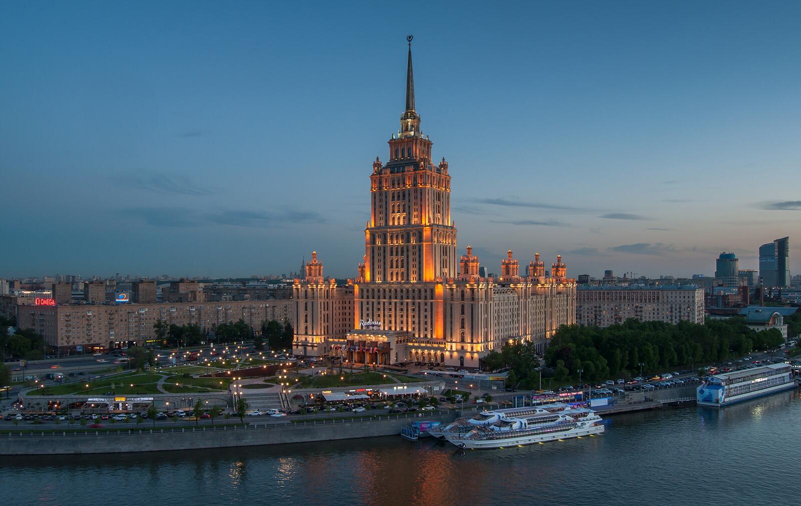 Обои Hotel Ukraine Москва Россия на рабочий стол