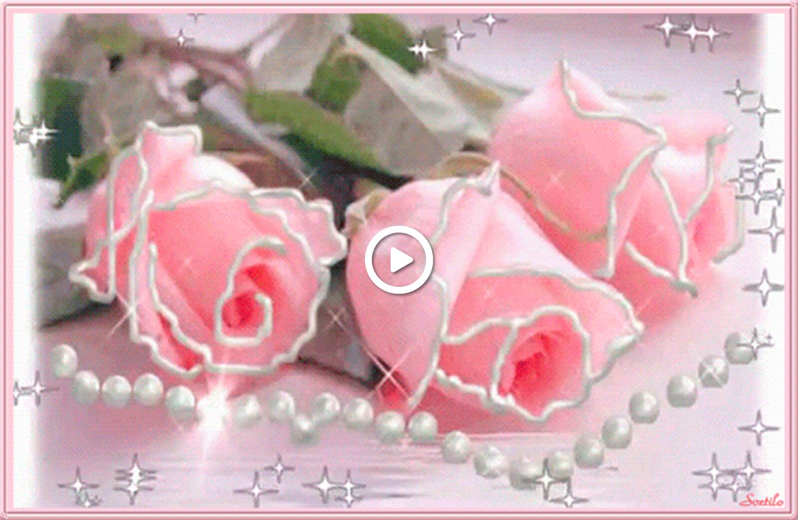 beautiful animated cards with march 8 girl roses