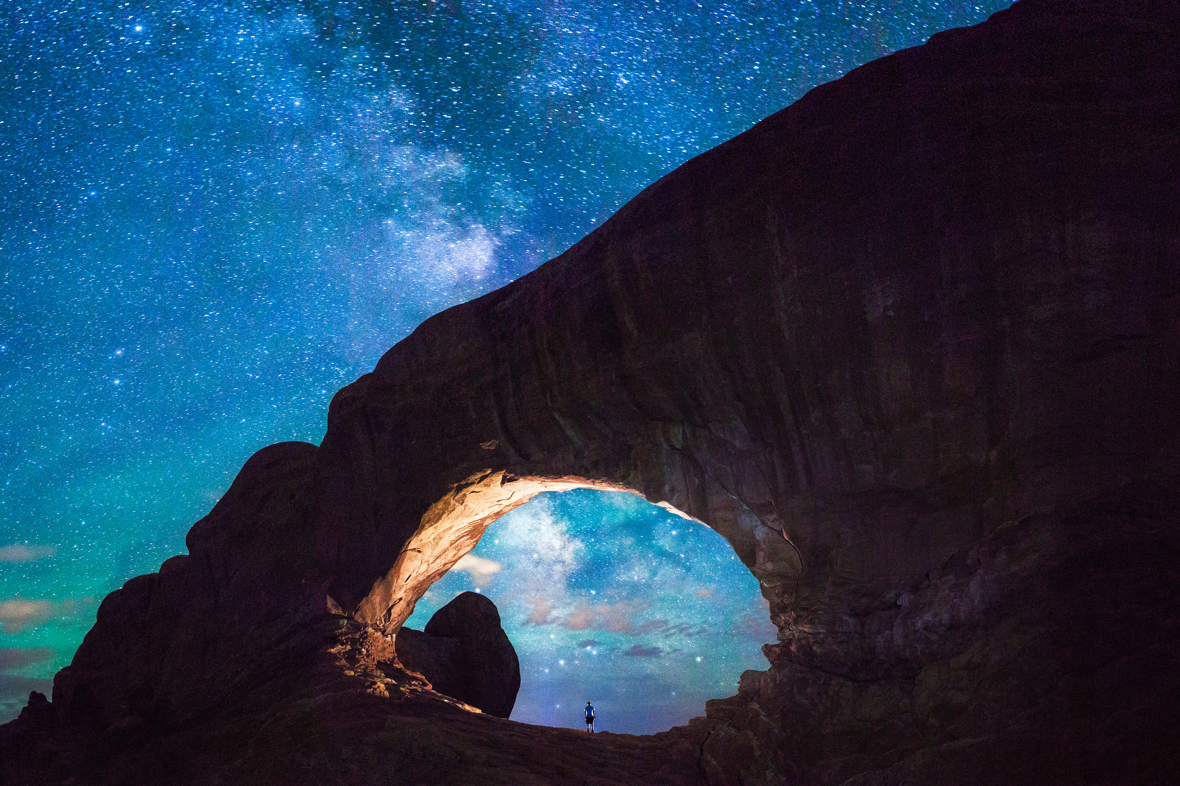 Photo free Milky Way, arch, nature