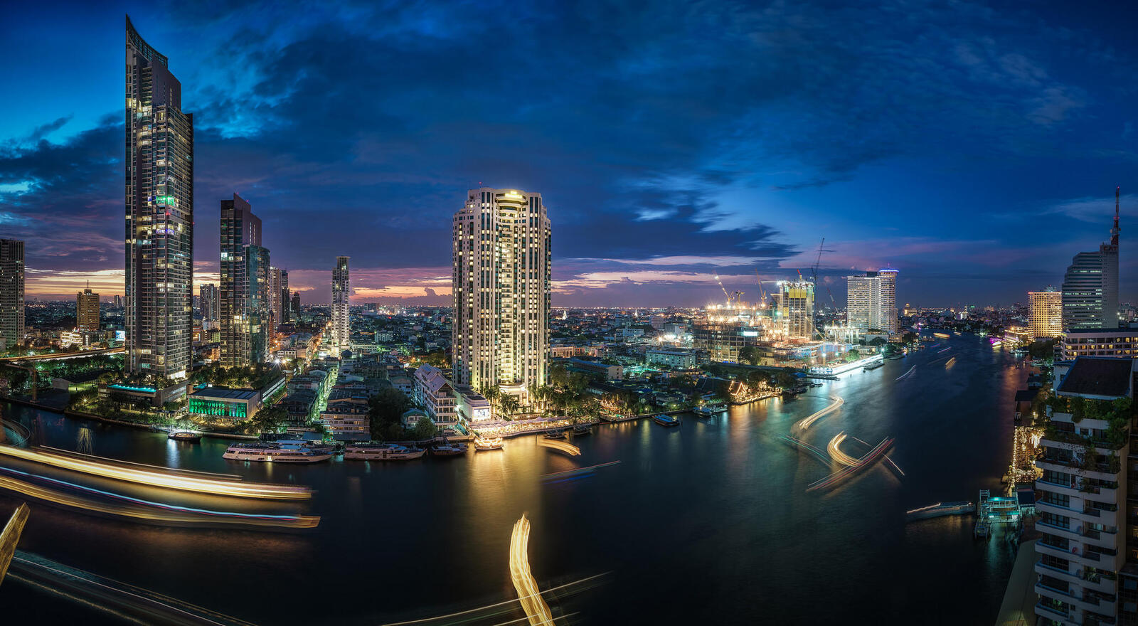 Обои Река Чао Прайя Таиланд Бангкок на рабочий стол