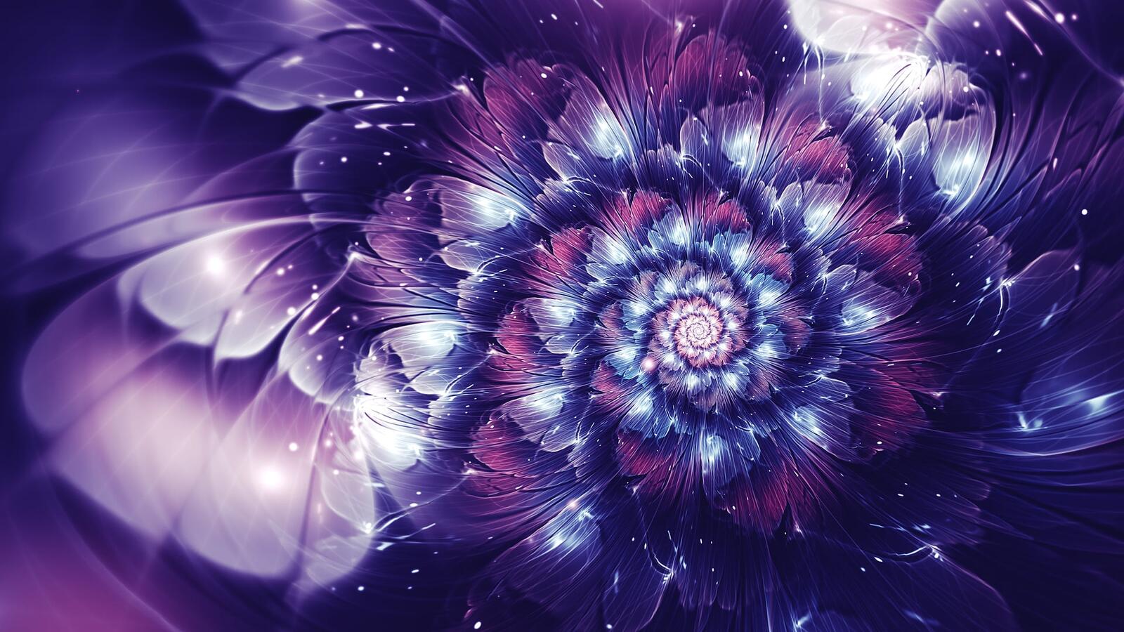 Бесплатное фото Абстрактный цветок фиолетового цвета