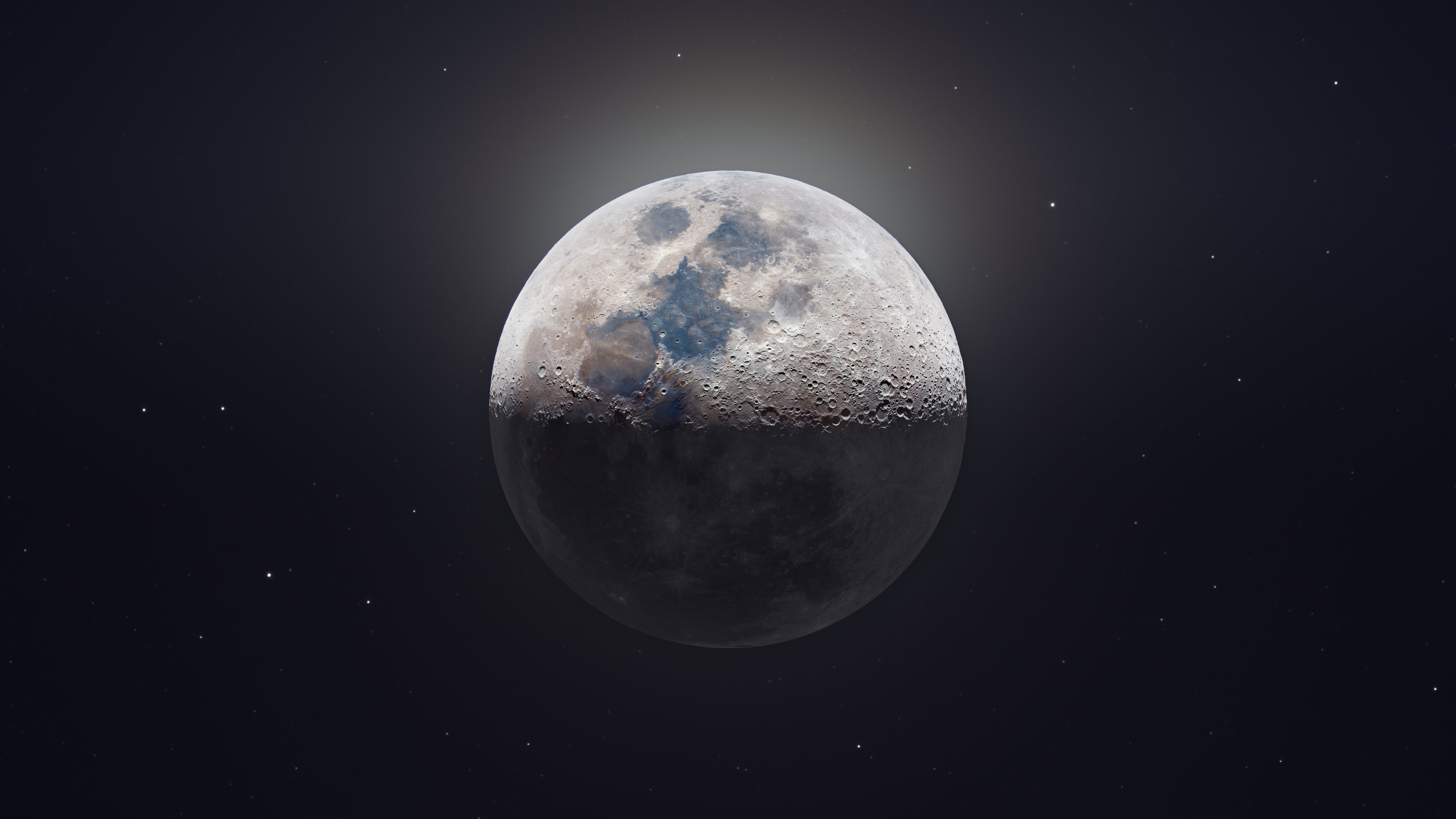Бесплатное фото Необычная тень на луне