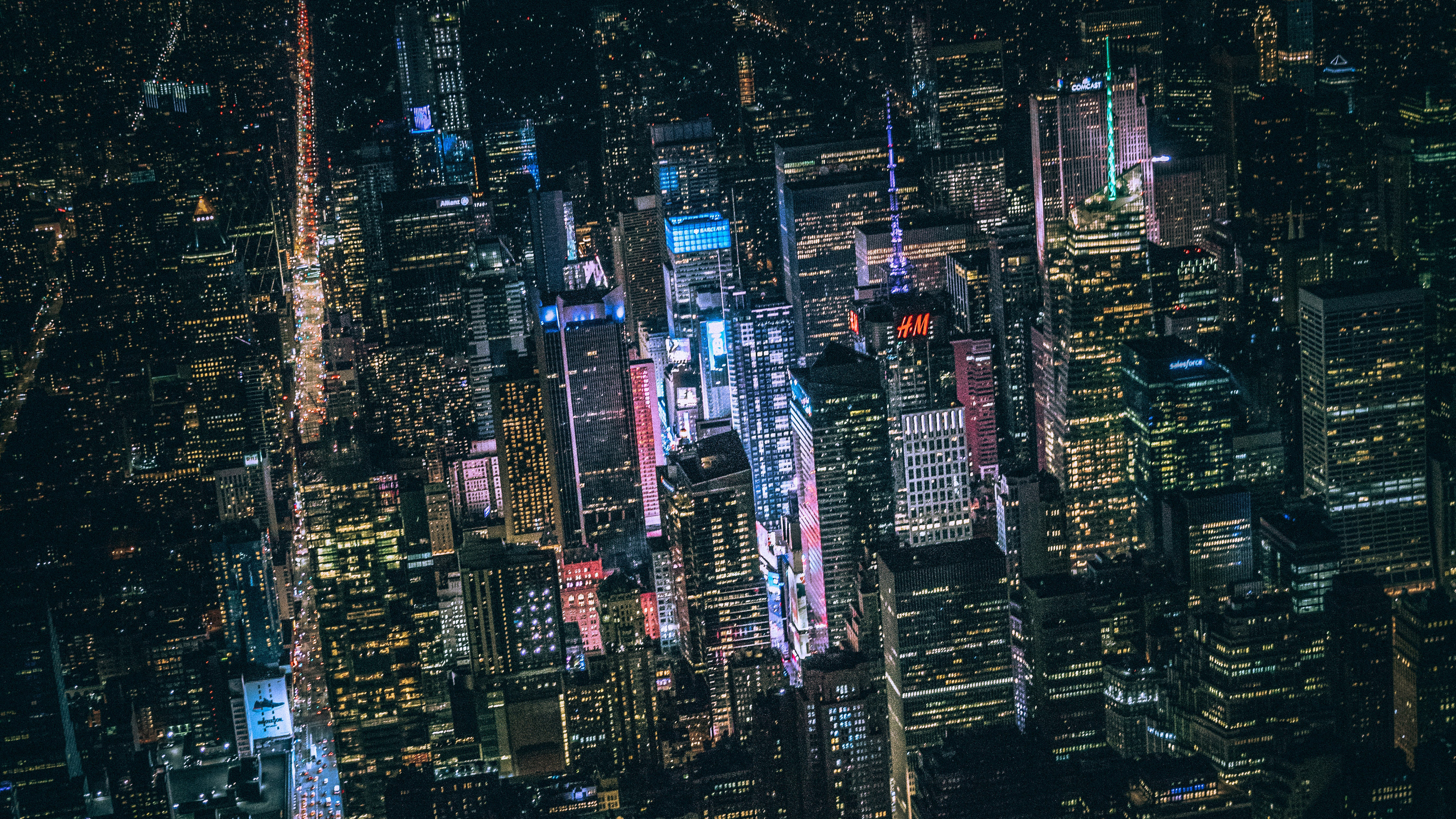 Бесплатное фото Нью-Йорк в ночи
