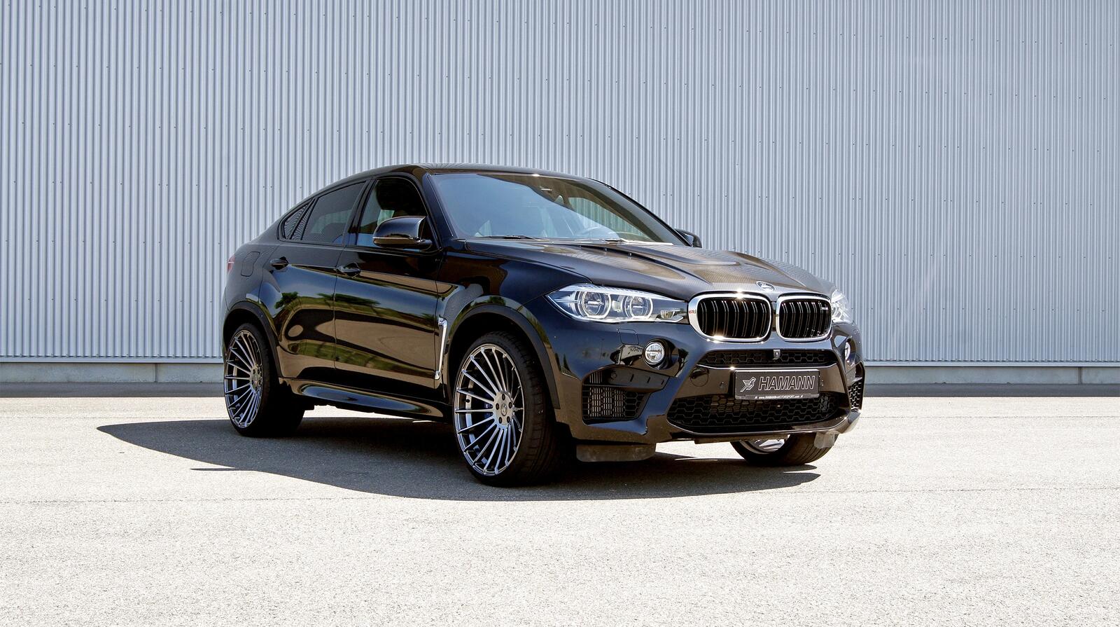 Wallpapers BMW X6 black side view on the desktop