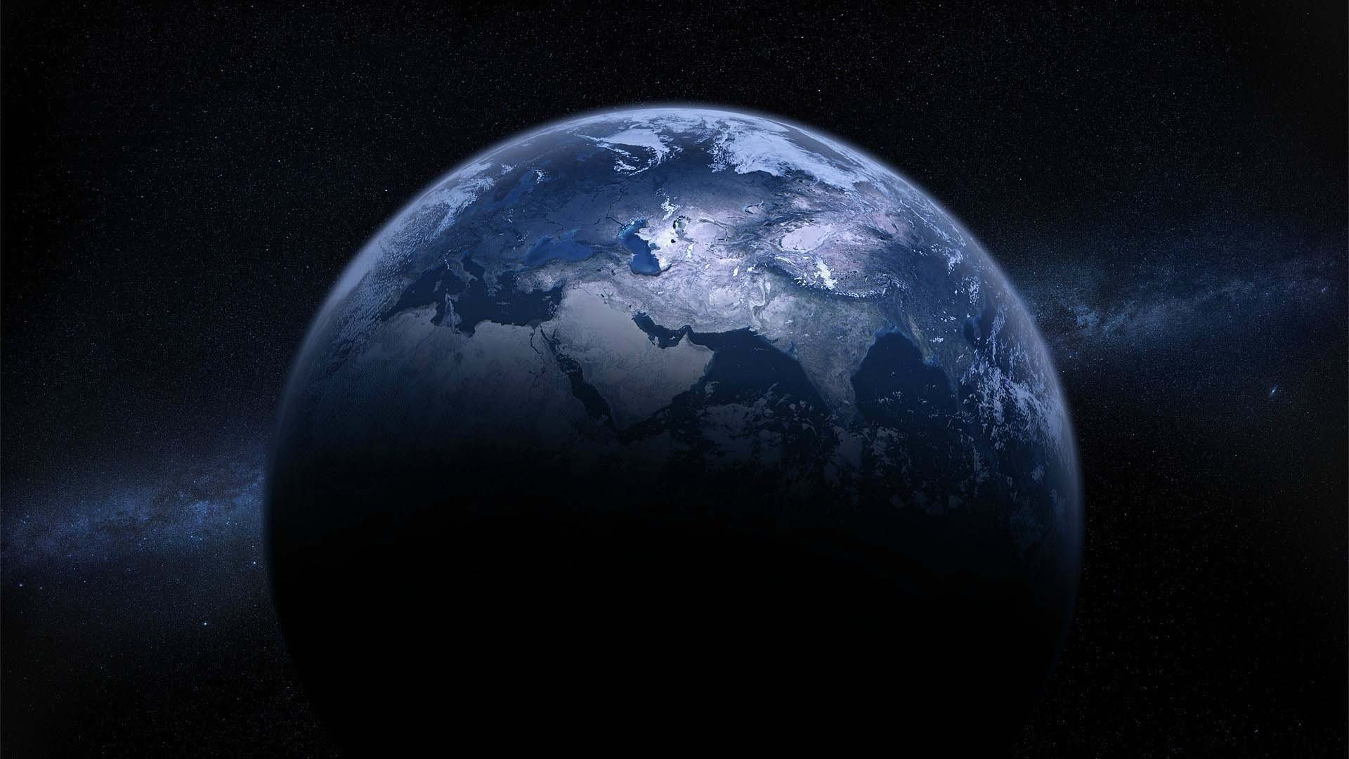 Wallpapers space earth continents on the desktop