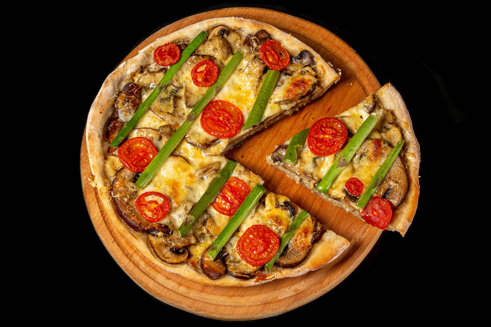 Wallpapers food pizza pieces on the desktop