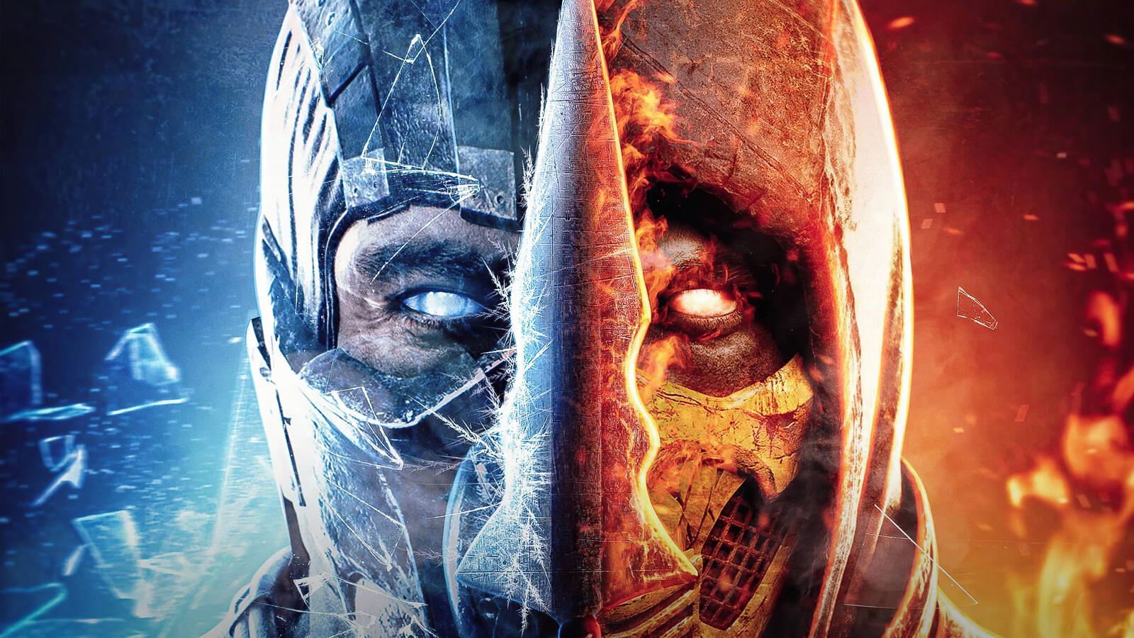 Бесплатное фото Mortal Kombat лед и пламя