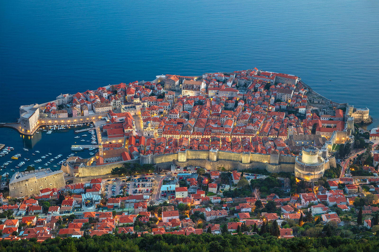 Wallpapers view from the top buildings Dubrovnik on the desktop