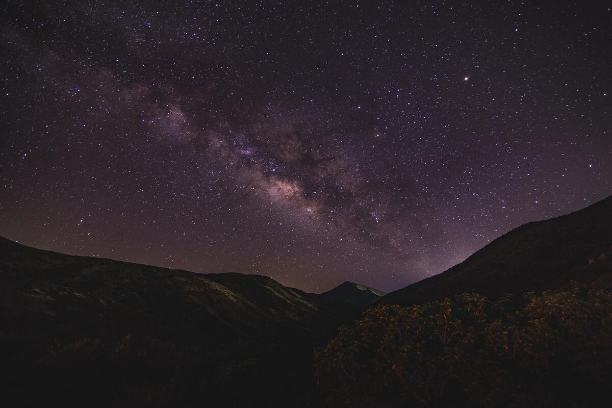 The Milky Way in the mountains