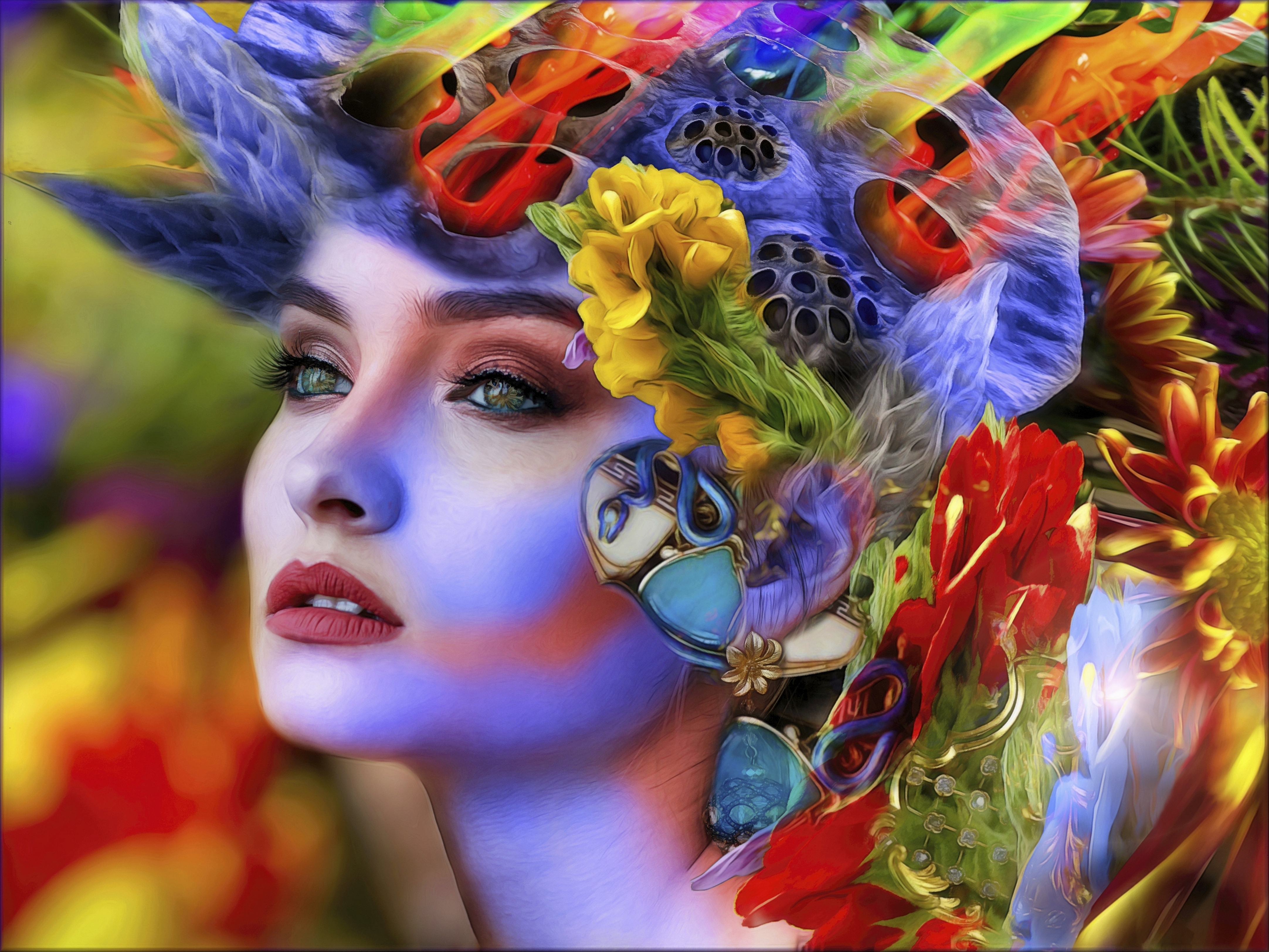 Wallpapers photoshop beauty portrait photo on the desktop