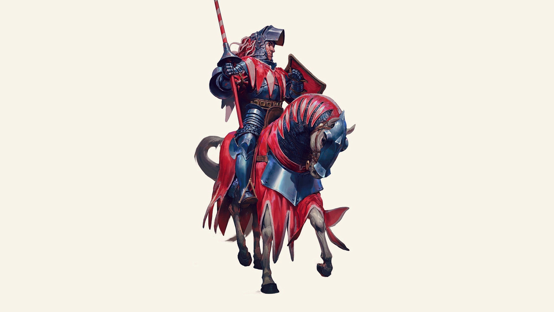 Бесплатное фото Рыцарь на коне