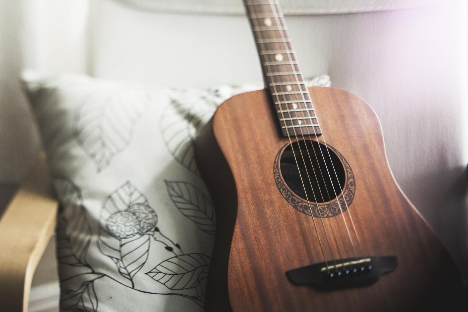 Бесплатное фото Деревянная гитара