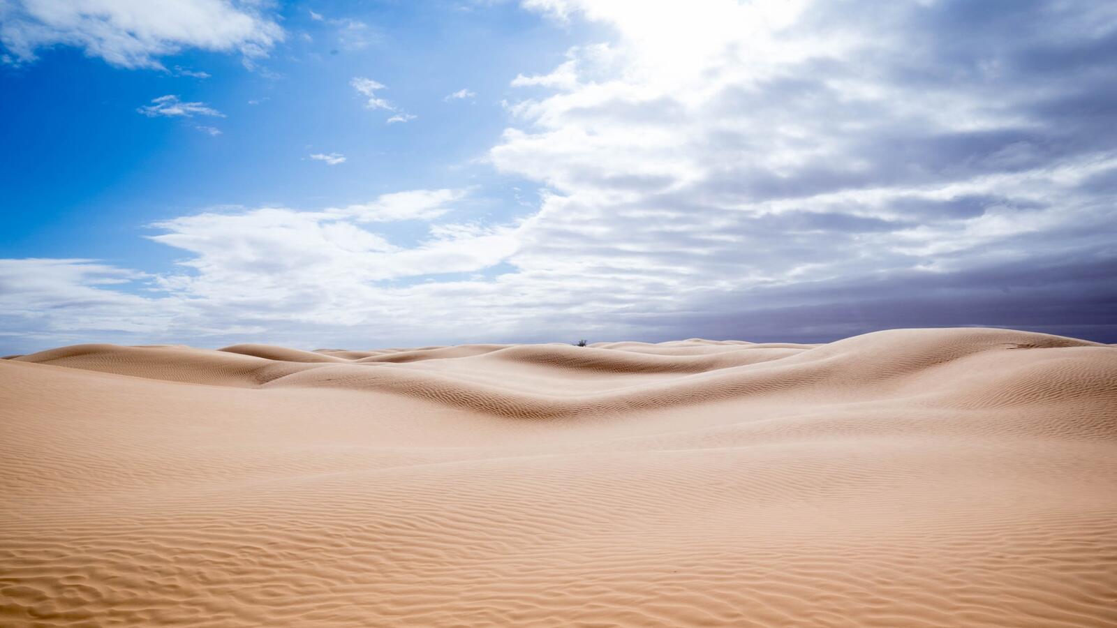 Обои пустыня облака песок на рабочий стол