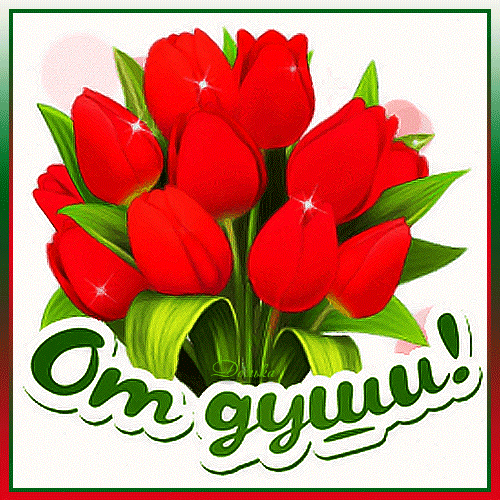 Postcard card heartily tulips bouquet - free greetings on Fonwall
