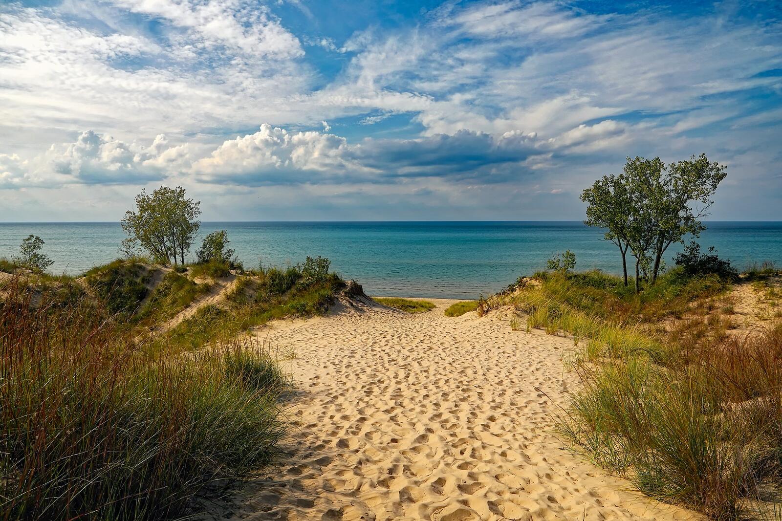 Wallpapers indiana dunes state park beach lake Michigan the sky on the desktop