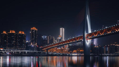 Chongqing city at night