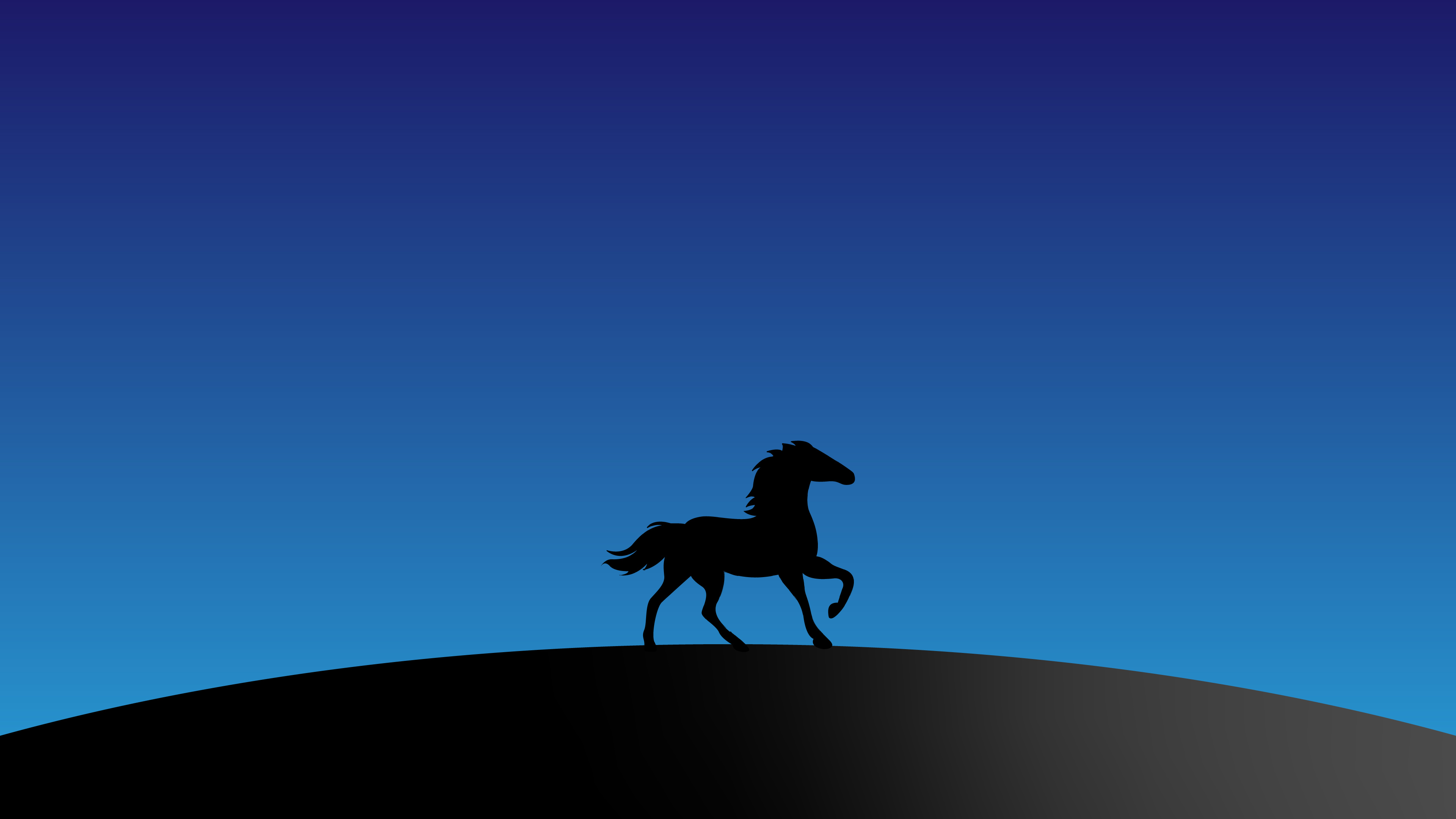 Wallpapers horse silhouette minimalism on the desktop