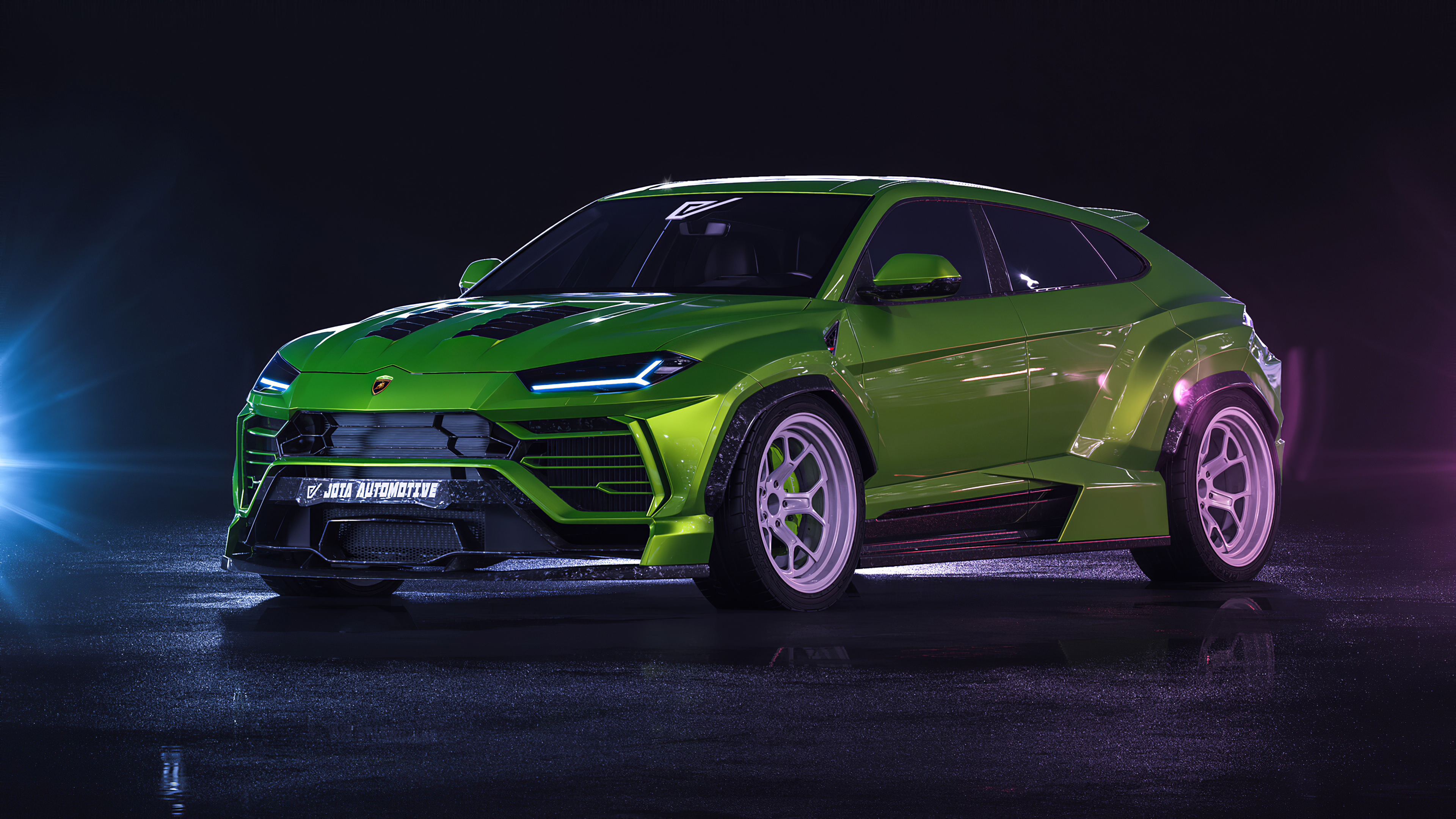 Обои Lamborghini Urus машины зеленая машина на рабочий стол