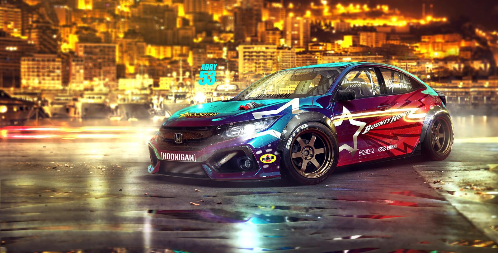Wallpapers Honda automobiles colorful on the desktop