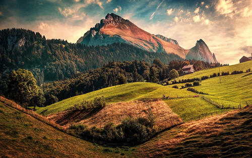 Beautiful hill. Швейцария холм холм. Тоггенбург Швейцария. Швейцария горы. Альпы холмы.