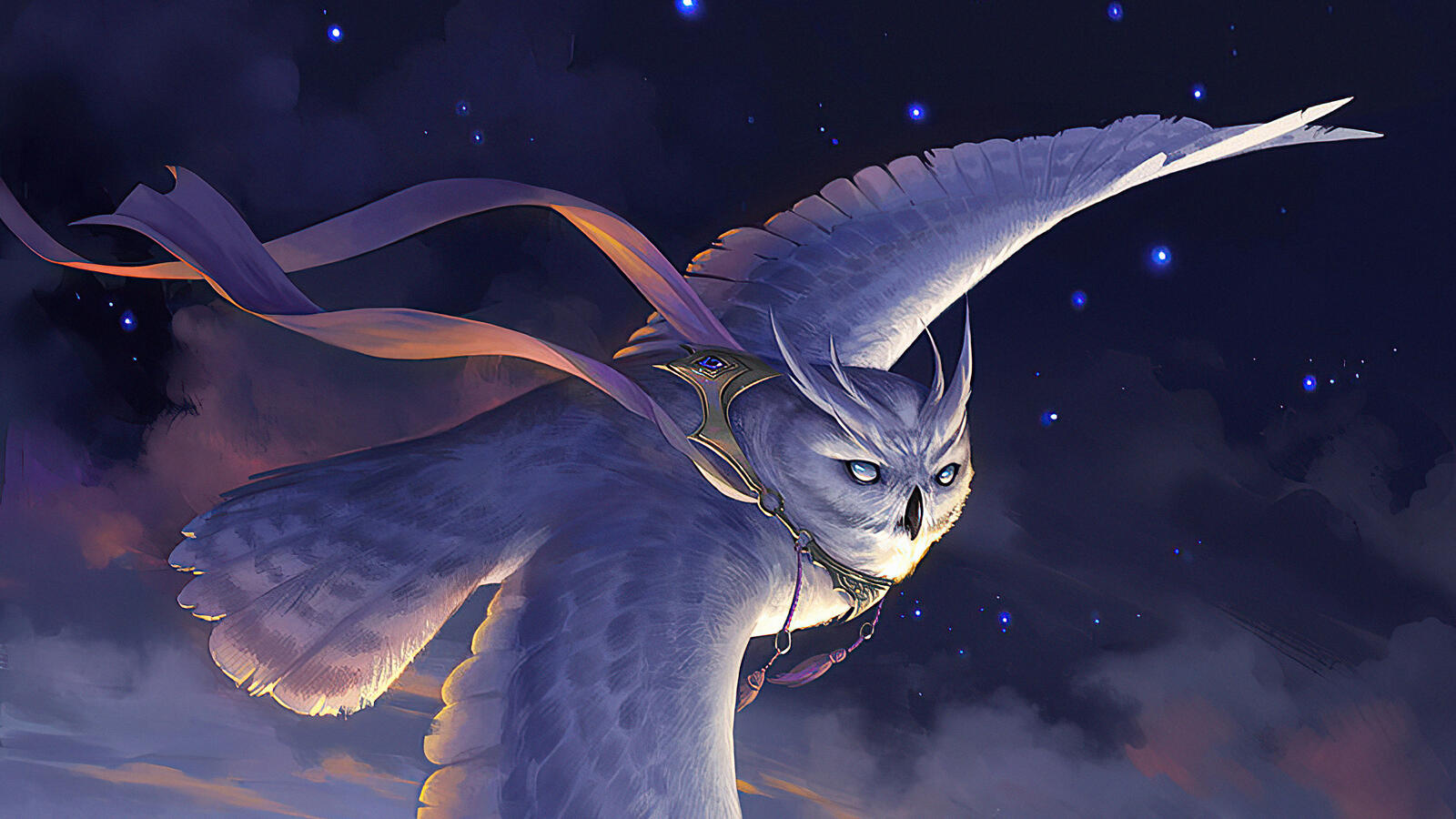 Wallpapers artwork an anime owl on the desktop