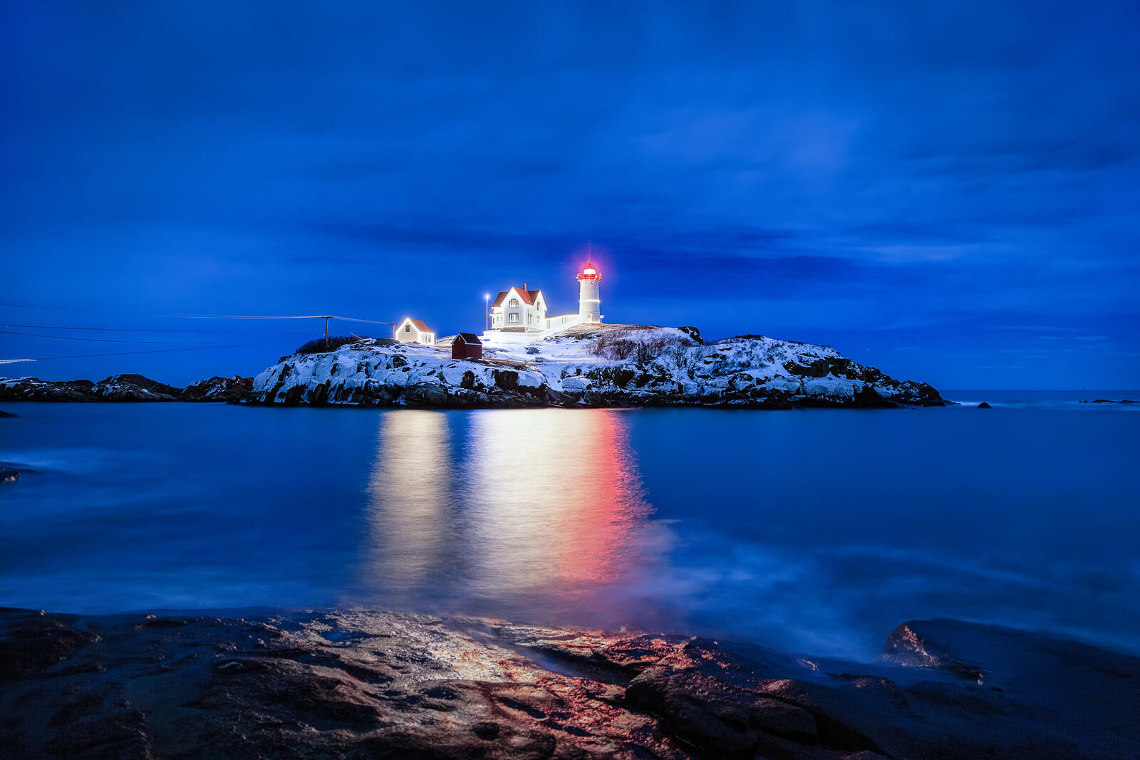 Wallpapers Lighthouse at Cape Neddick New England New Hampshire on the desktop