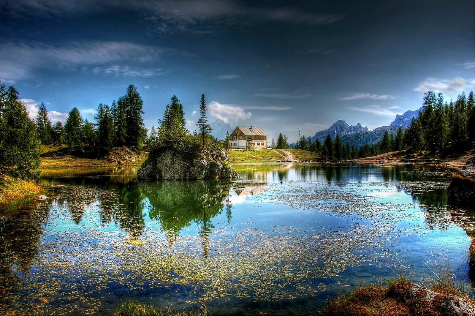 Wallpapers Federal lake Dolomites nature on the desktop