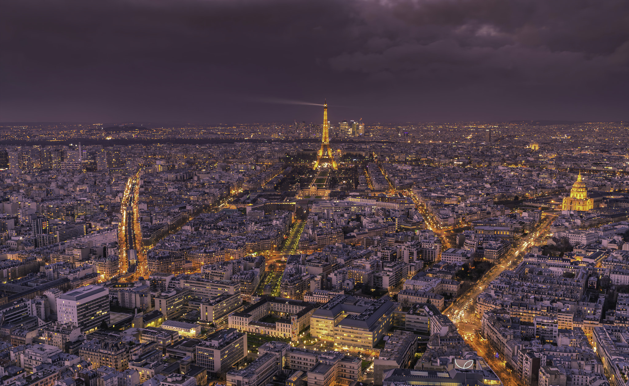 Wallpapers city Paris lights on the desktop