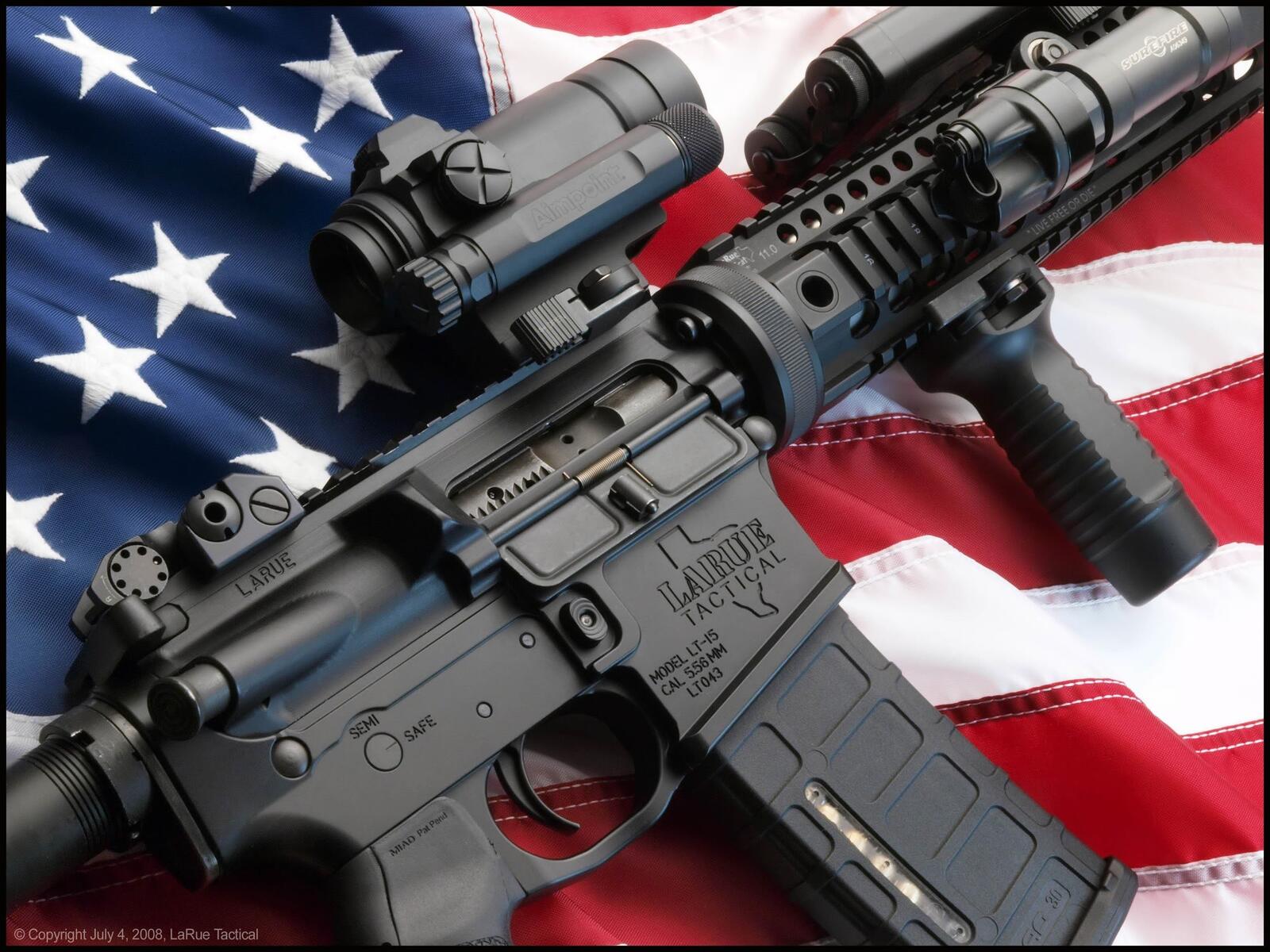 Обои штурмовая винтовка пистолет США на рабочий стол