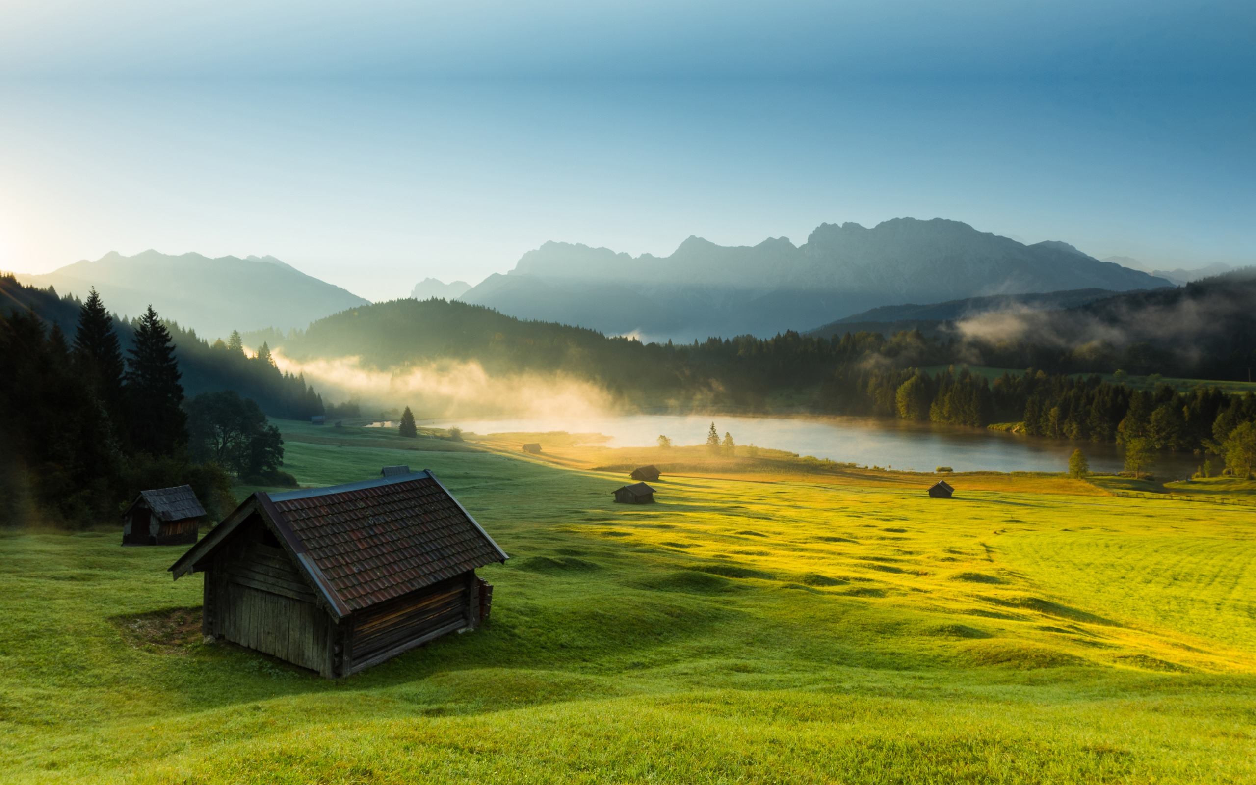 Фото бесплатно обои баварские альпы, пейзаж, расслабляющий