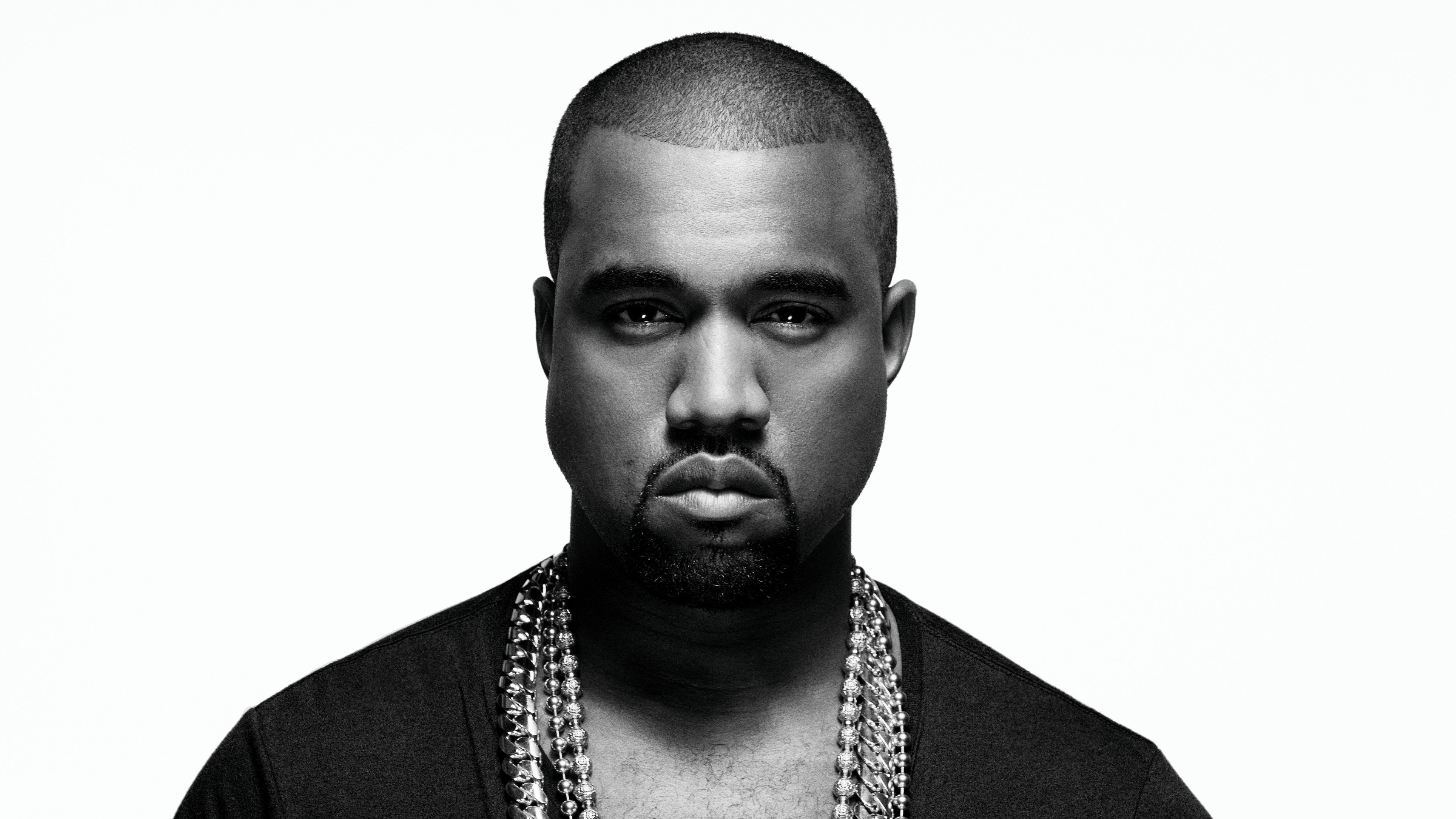Wallpapers Kanye West black and white male celebrities on the desktop