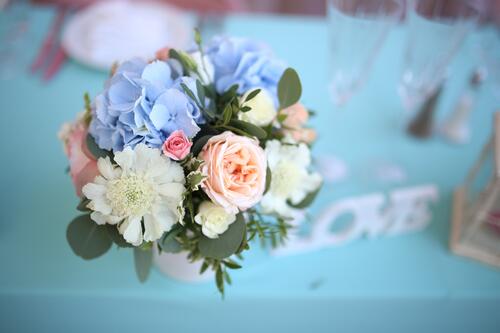 A beautiful bouquet of flowers for the bride