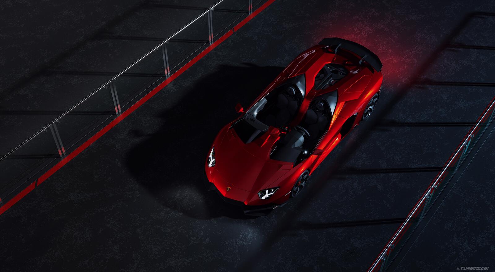 桌面上的壁纸兰博基尼Aventador墙纸 红色 超级跑车