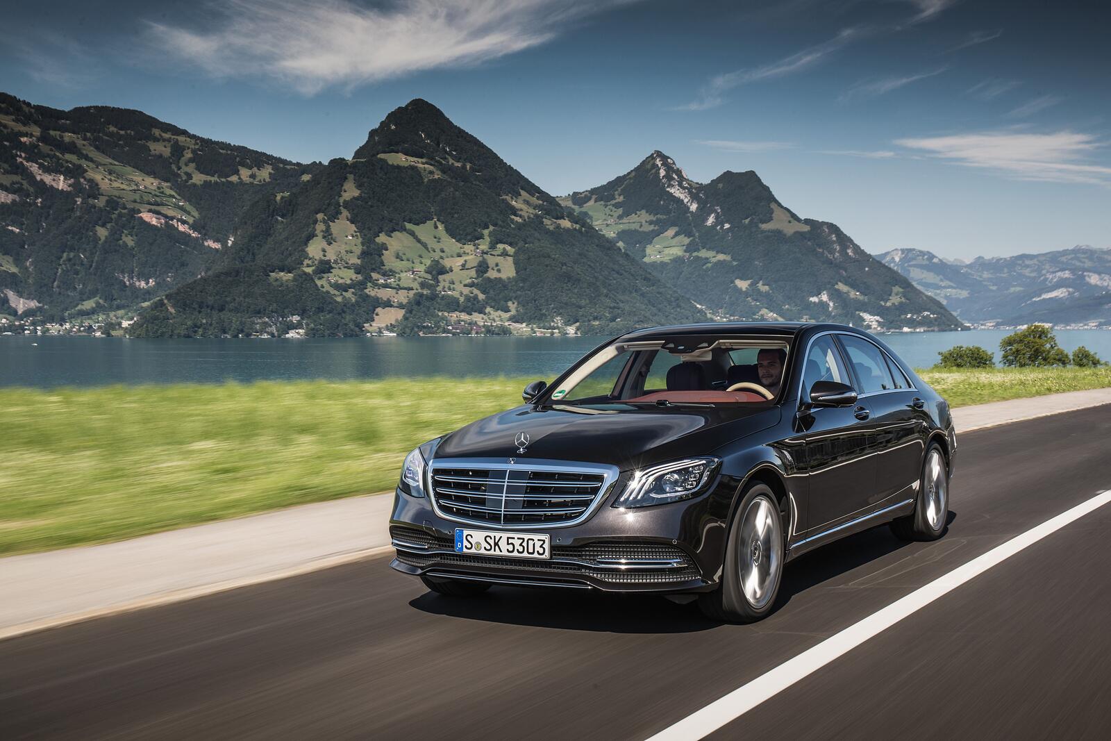 Wallpapers mercedes-benz s 400 d 4matic view from front machine on the desktop