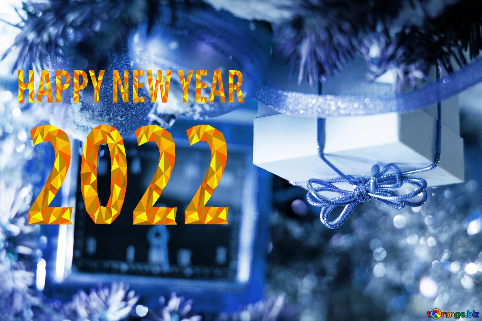 Wallpapers 2022 gift with 2022 on the desktop