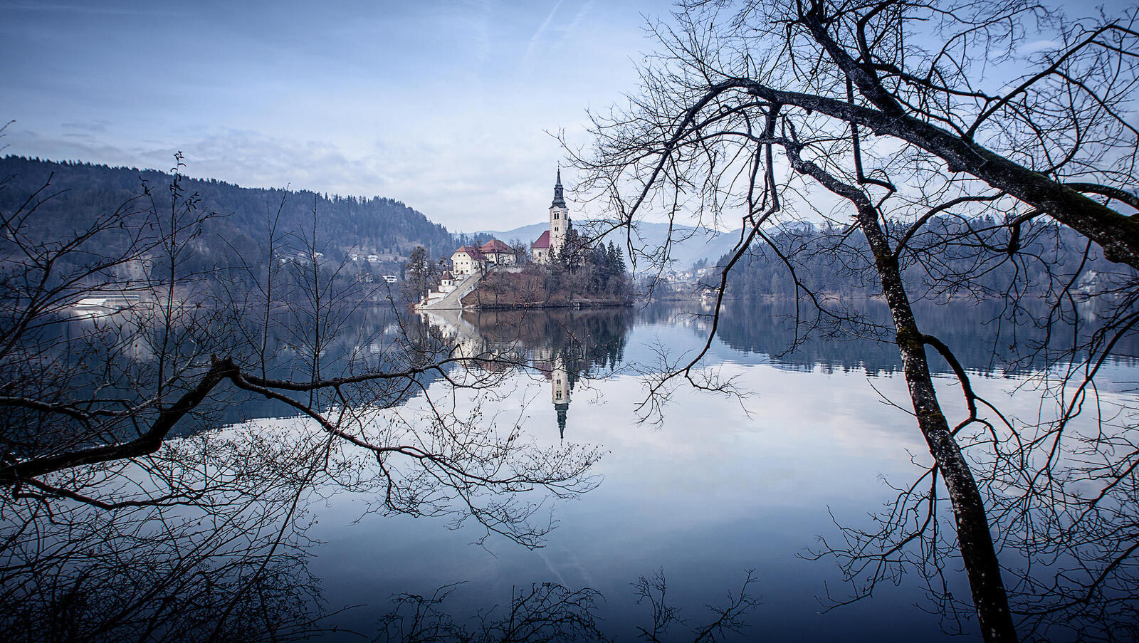 Wallpapers landscapes lake Bled reflection on the desktop