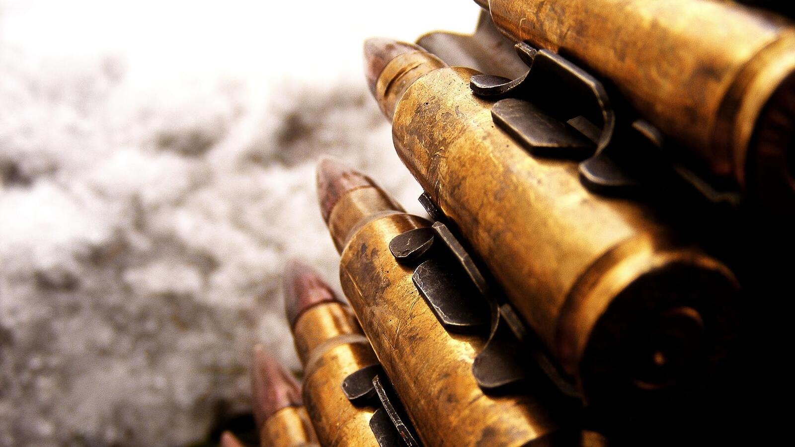 Free photo Machine gun ammunition
