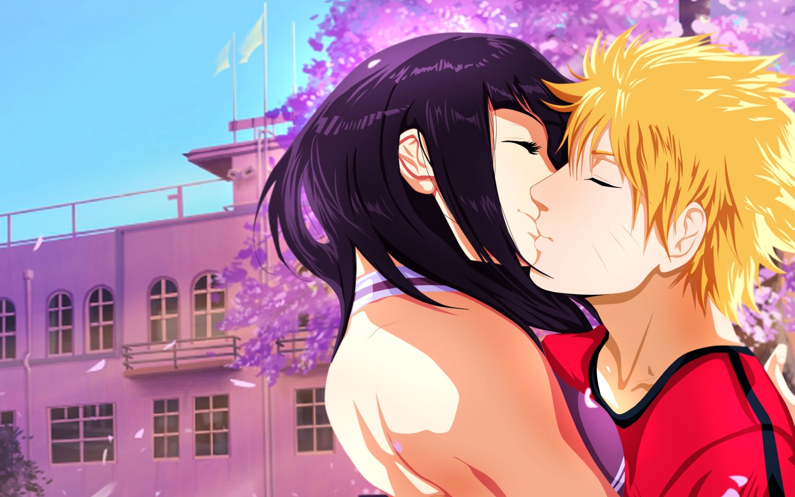 Фото романтика целование Wallpaper Naruto X Hinata - бесплатные картинки на Fonwall