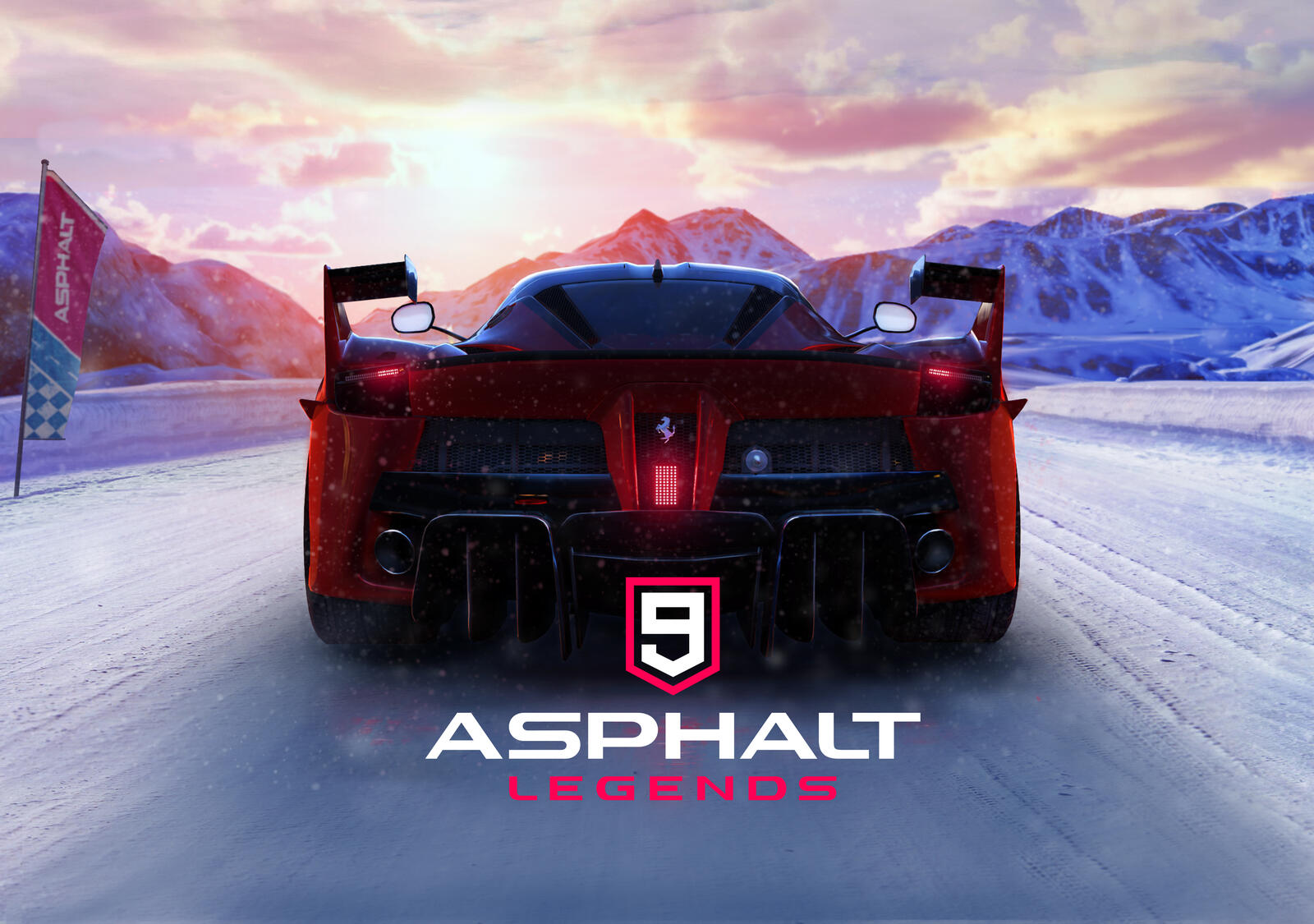 Wallpapers asphalt 9 cars view from behind on the desktop