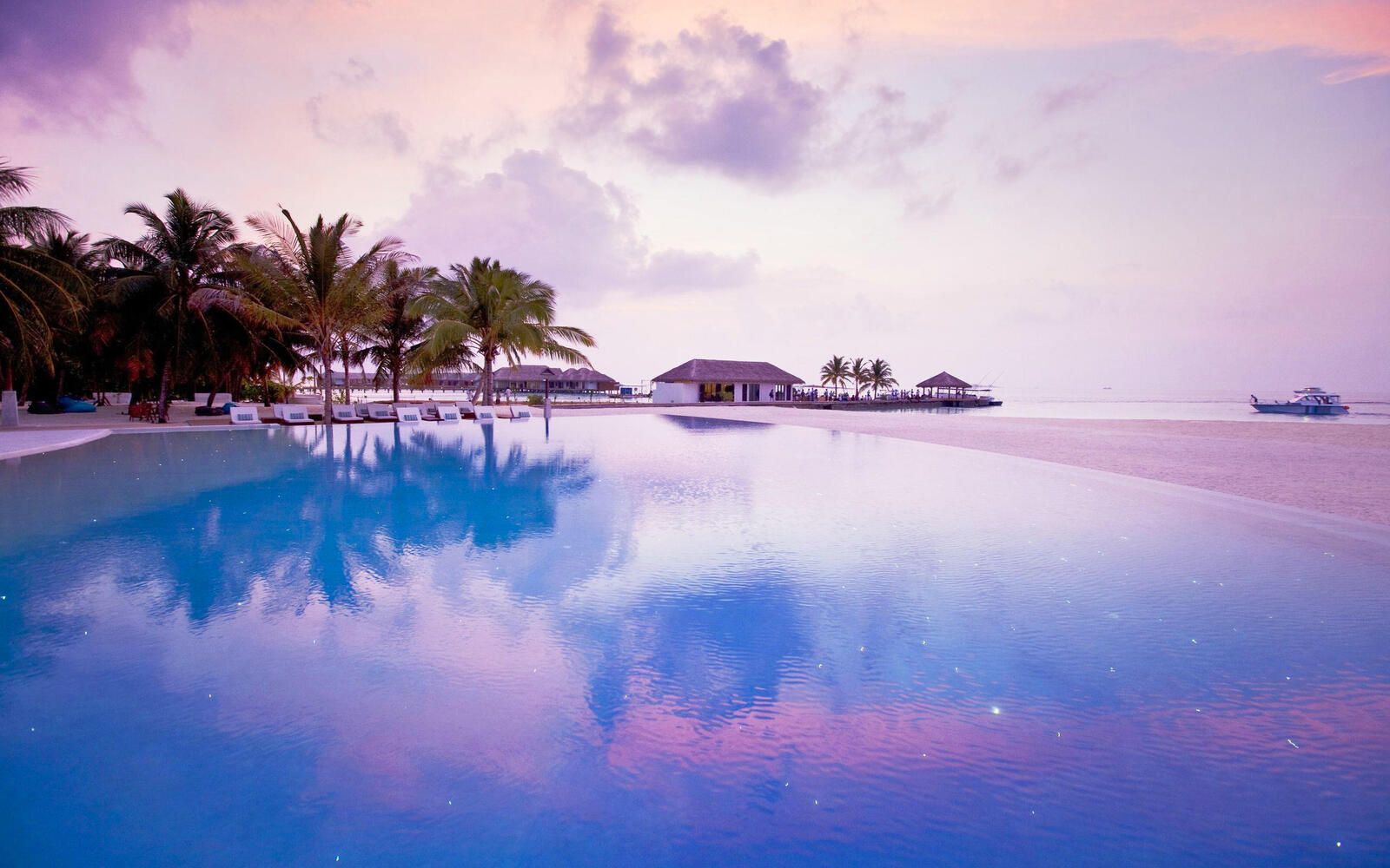 Обои Мальдивы пляж курорт на рабочий стол